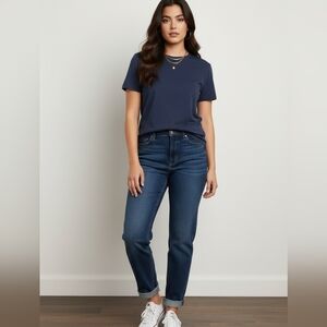 3494  Old Navy Dark Blue Straight Leg Women's Jeans